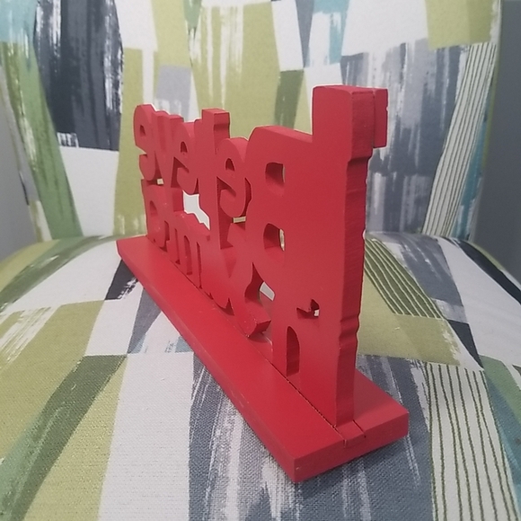 I Believe In Santa Holiday Christmas Sign Fun Home Decor Free Standing - Picture 3 of 12